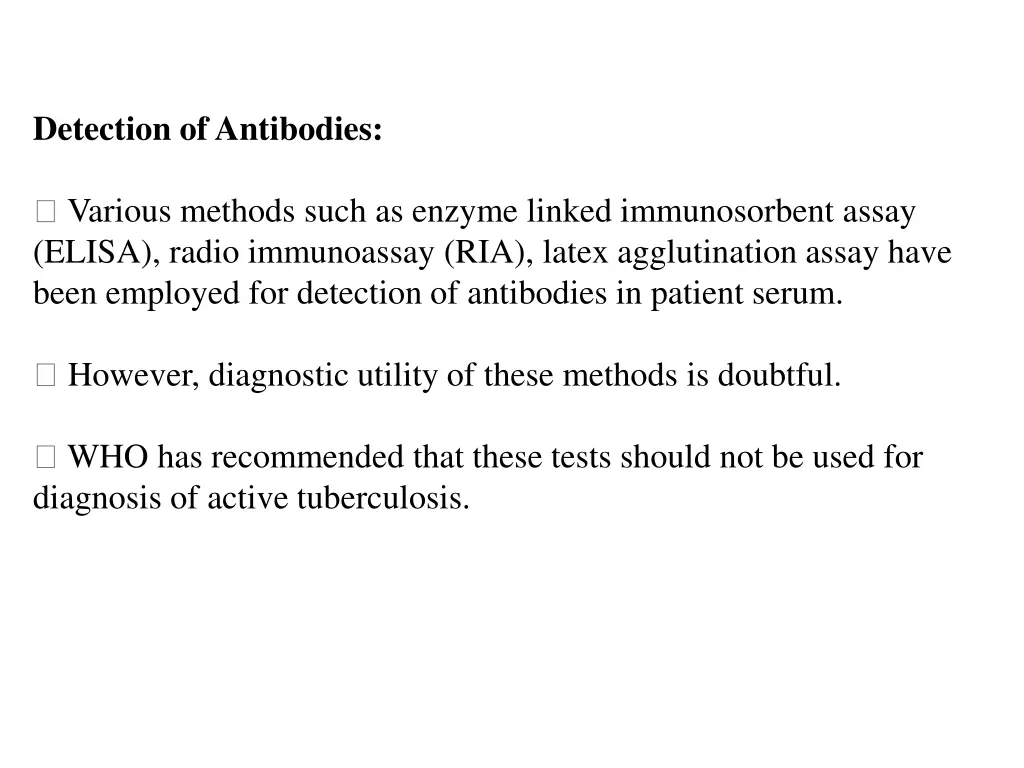 detection of antibodies