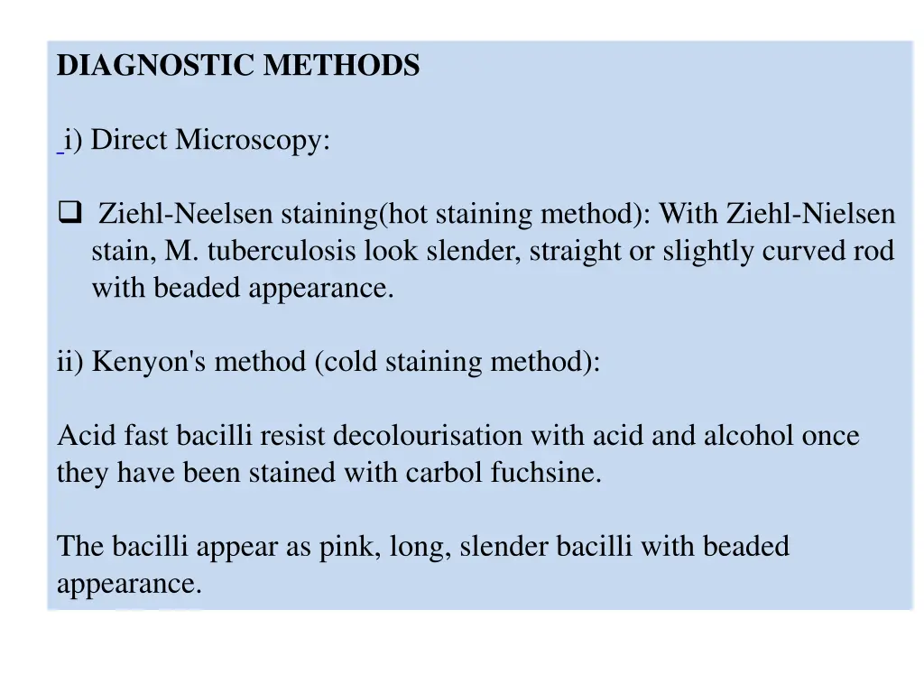 diagnostic methods
