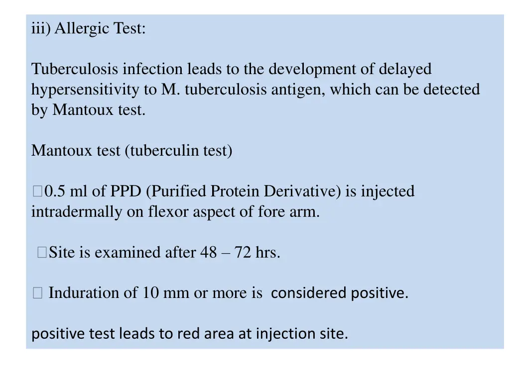 iii allergic test
