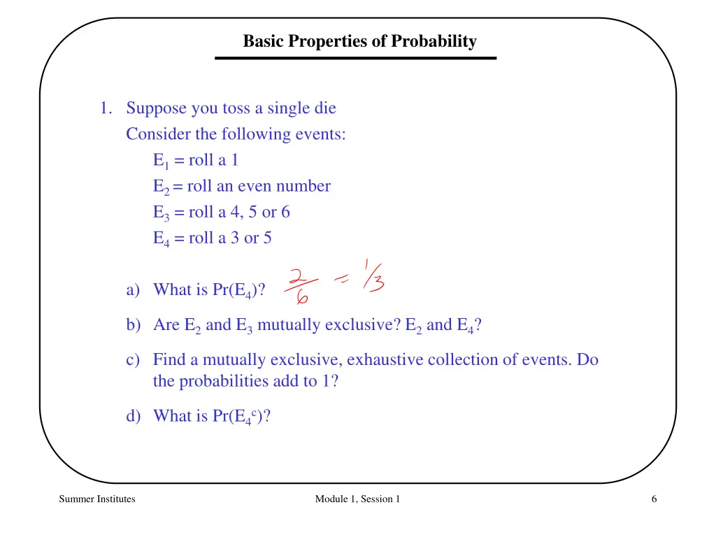 basic properties of probability 1