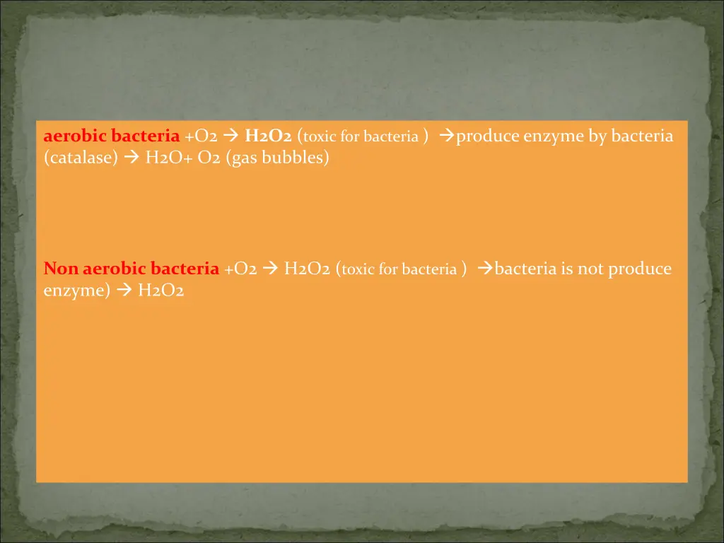 aerobic bacteria o2 h2o2 toxic for bacteria