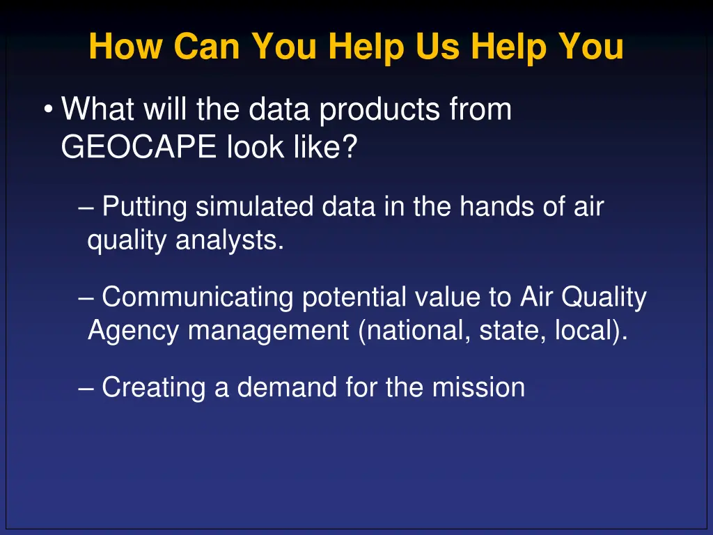 how can you help us help you