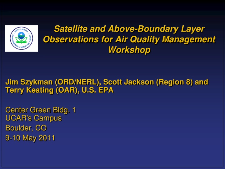 satellite and above boundary layer observations