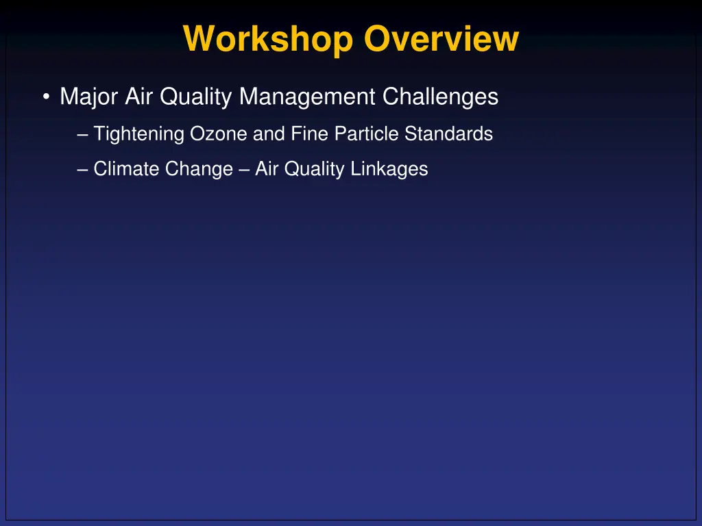 workshop overview 1