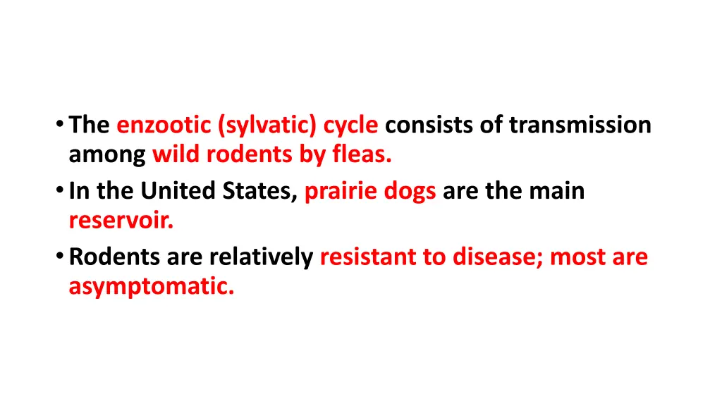 the enzootic sylvatic cycle consists