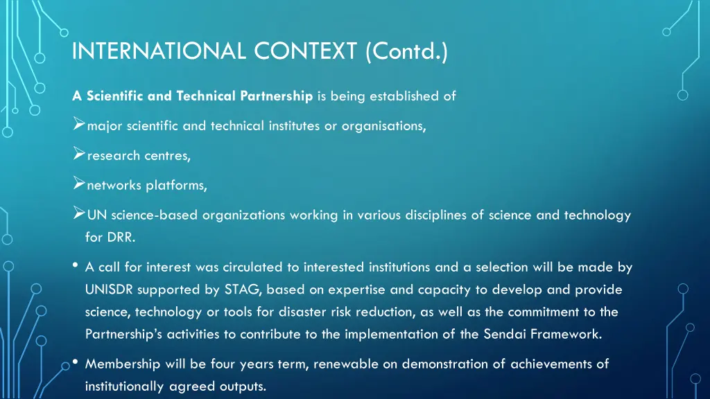 international context contd 1
