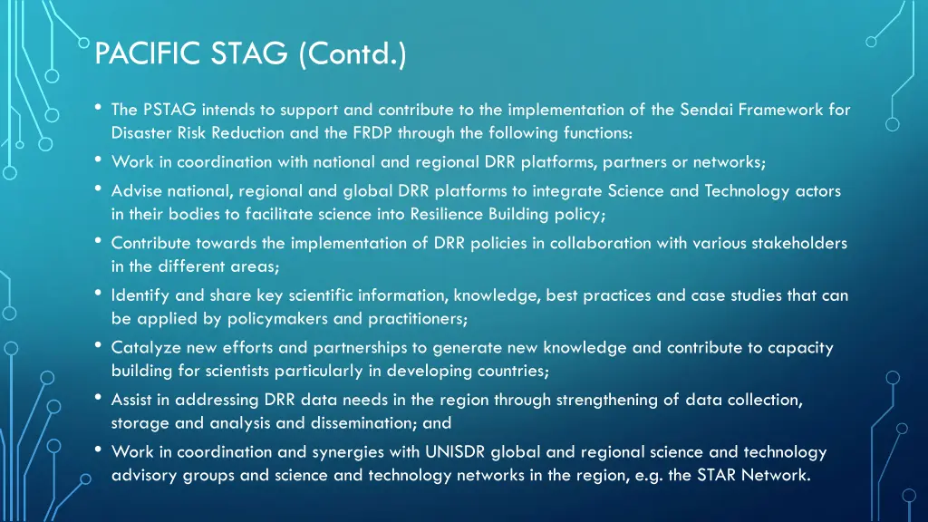 pacific stag contd