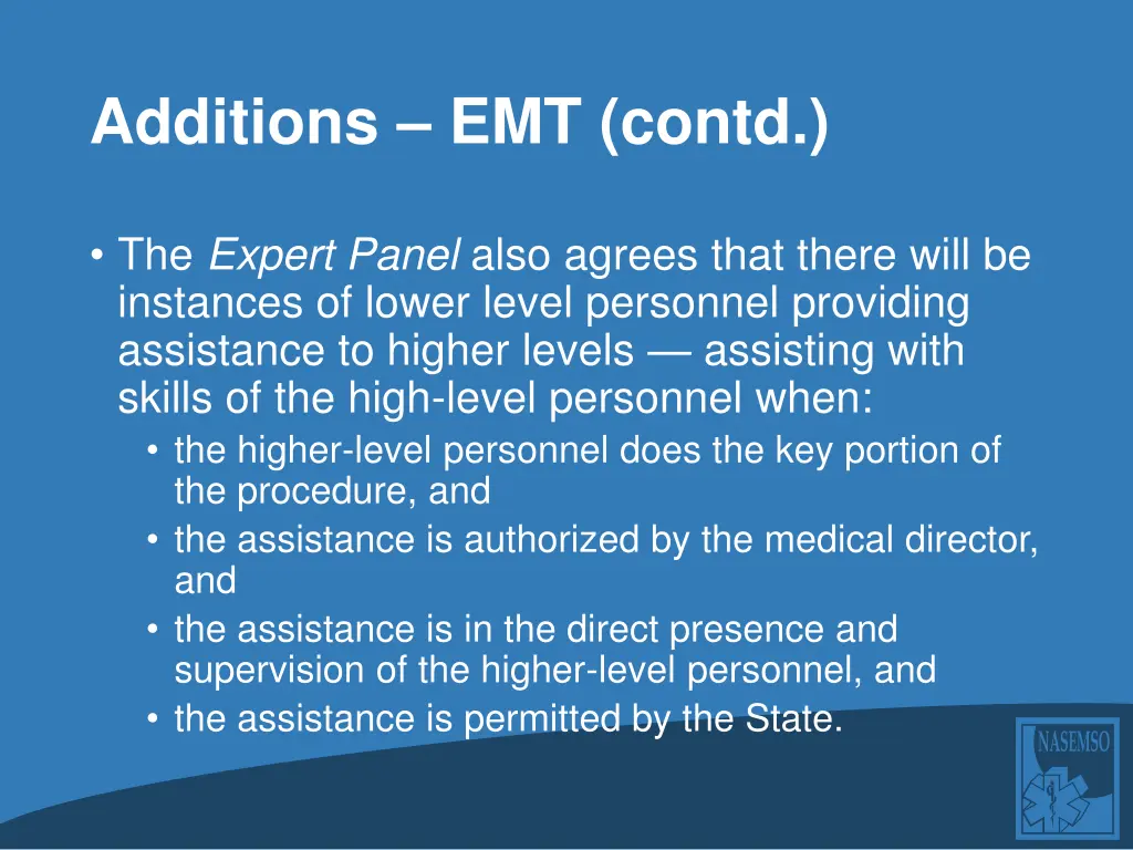 additions emt contd
