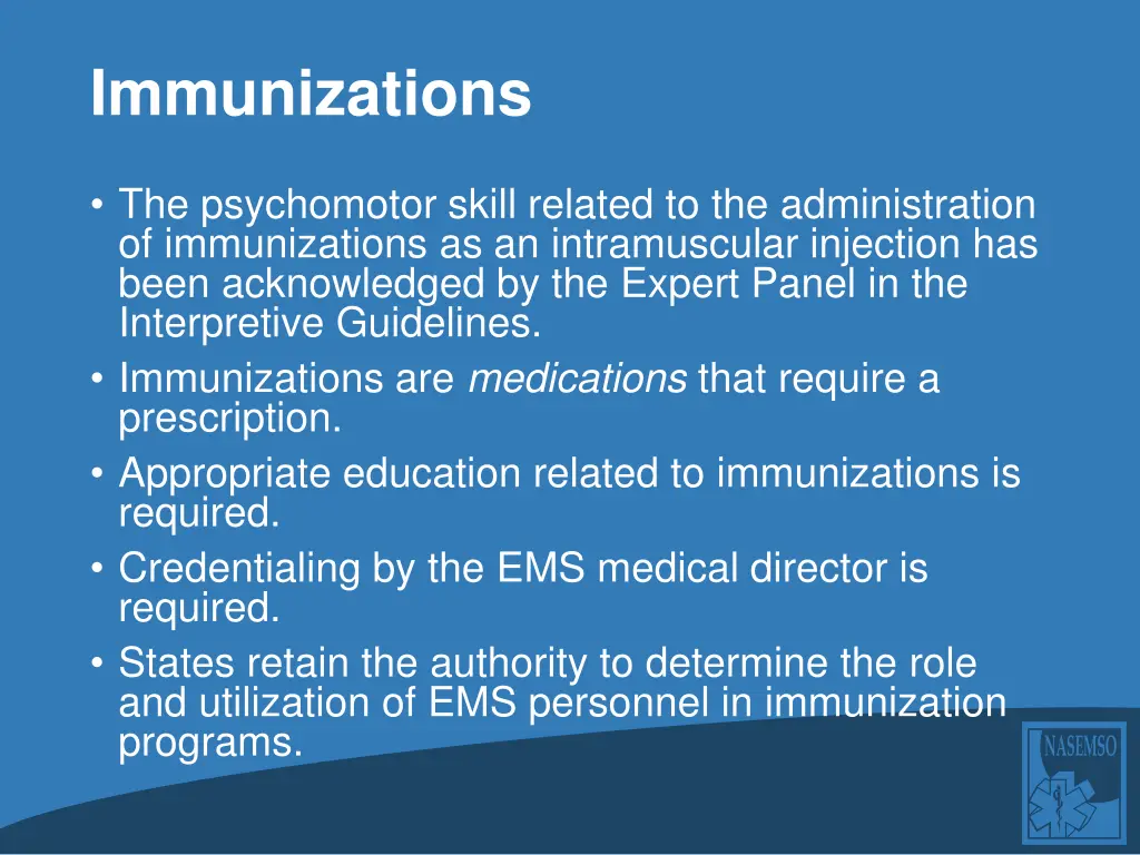 immunizations