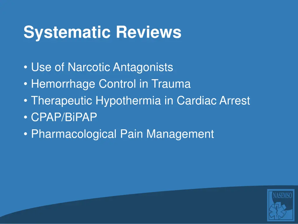 systematic reviews
