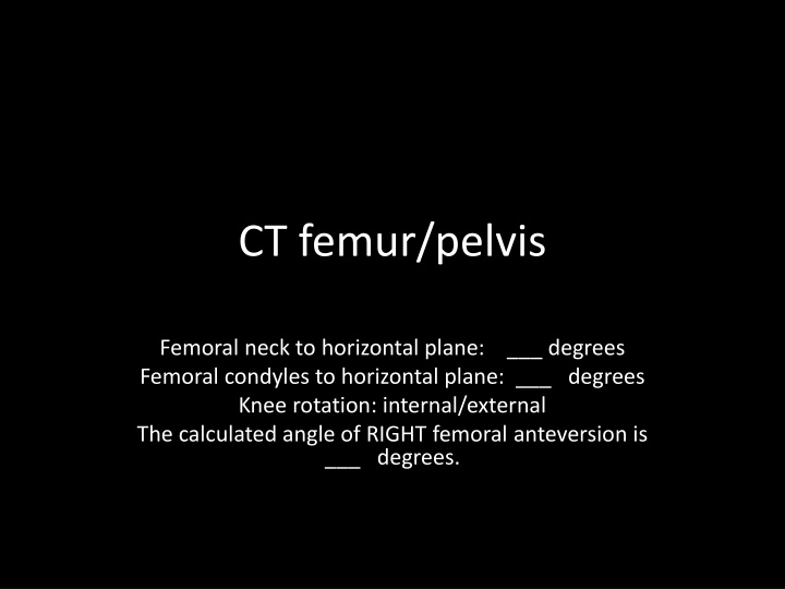 ct femur pelvis