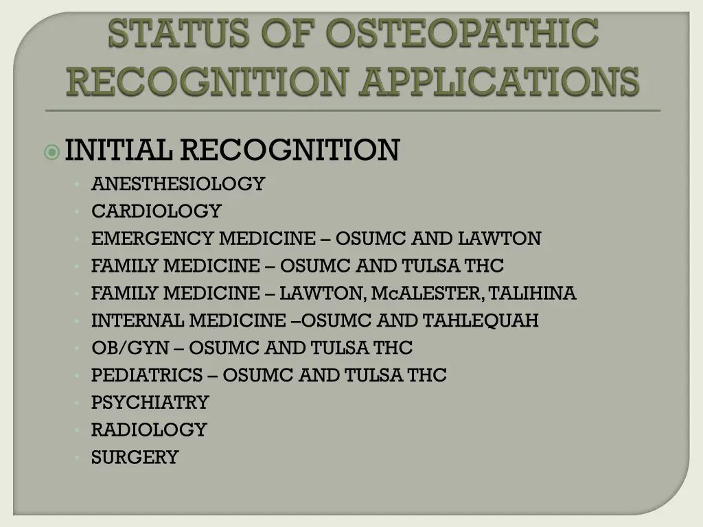 initial recognition anesthesiology cardiology