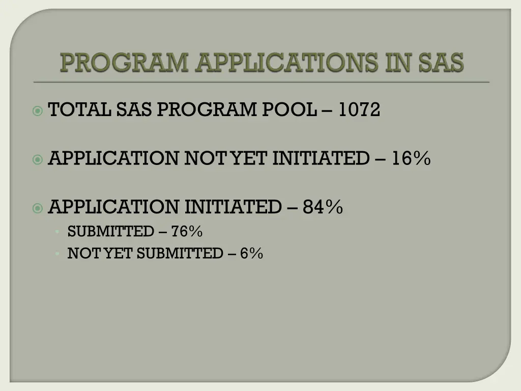 total sas program pool 1072