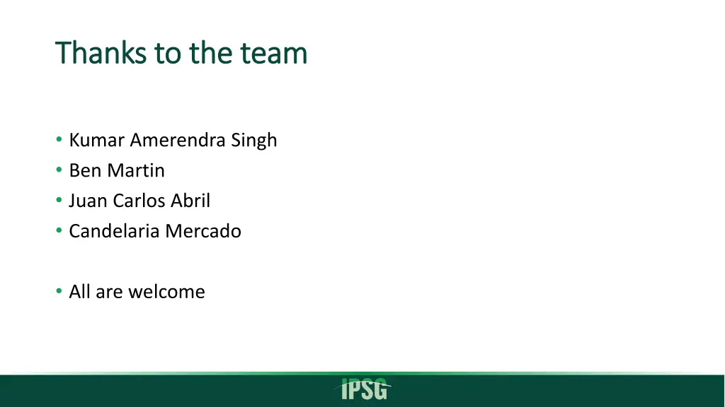 thanks thanks to the team to the team