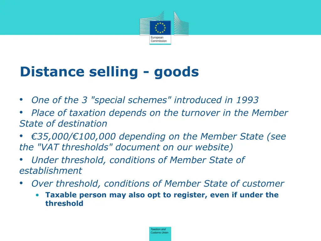 distance selling goods