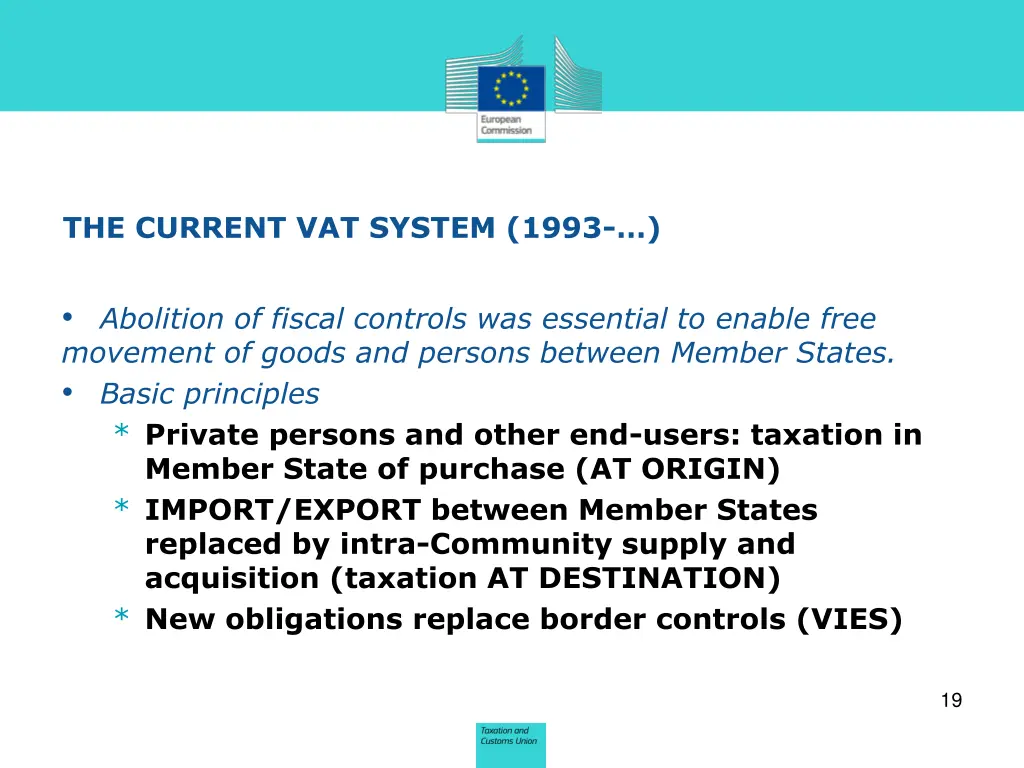 the current vat system 1993