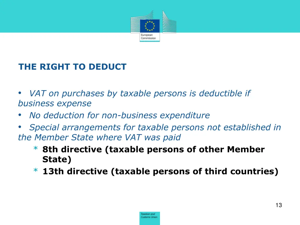 the right to deduct