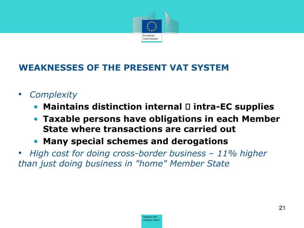 weaknesses of the present vat system