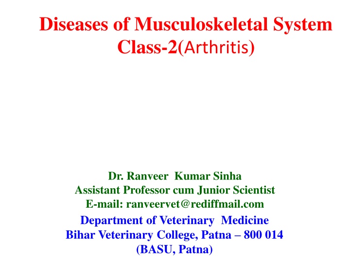 diseases of musculoskeletal system class