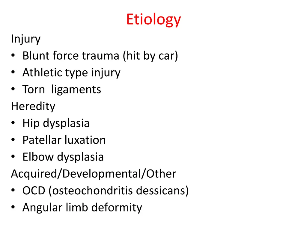 etiology