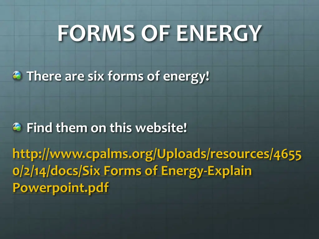 forms of energy