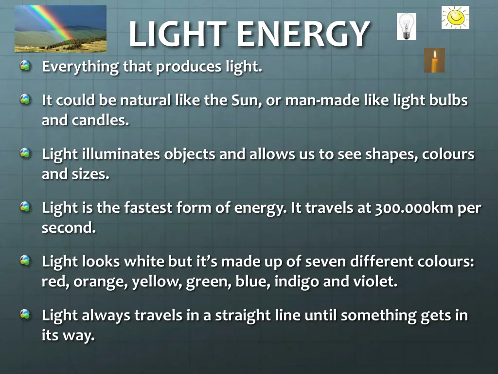 light energy everything that produces light