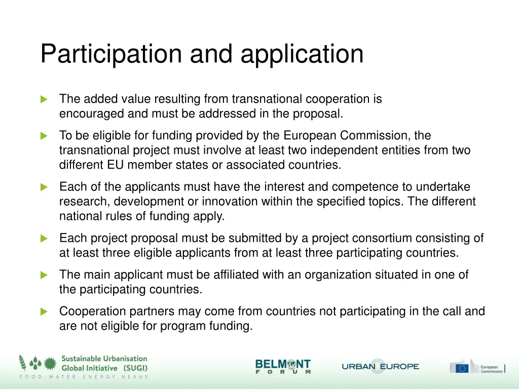 participation and application
