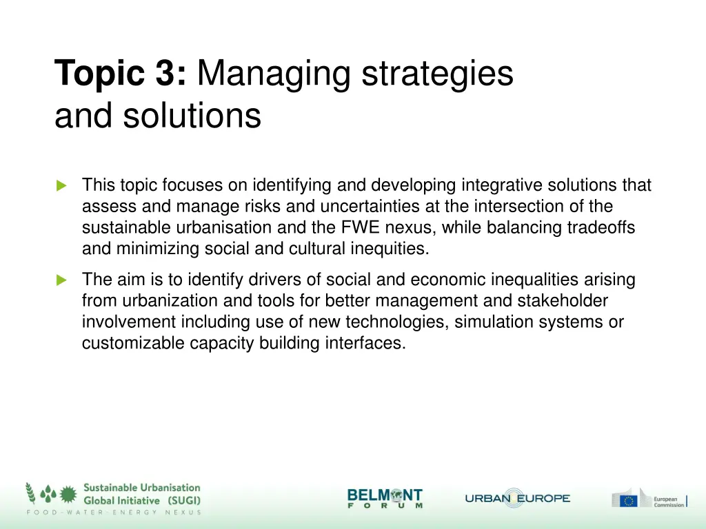 topic 3 managing strategies and solutions