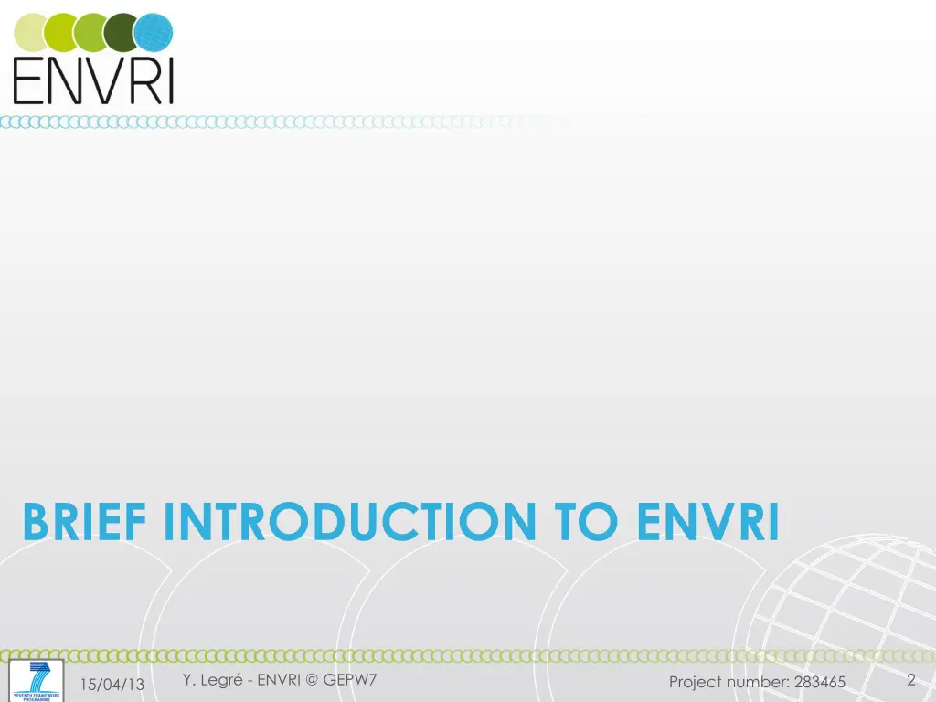 brief introduction to envri