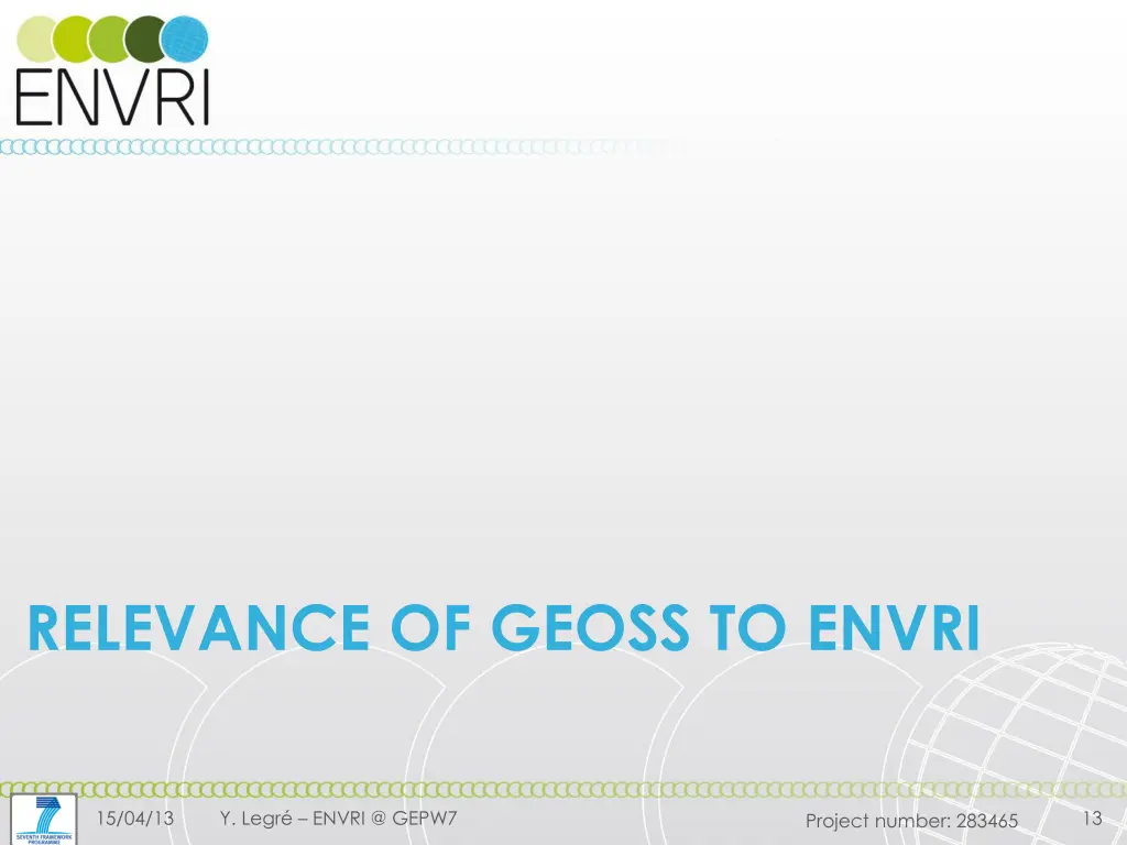 relevance of geoss to envri