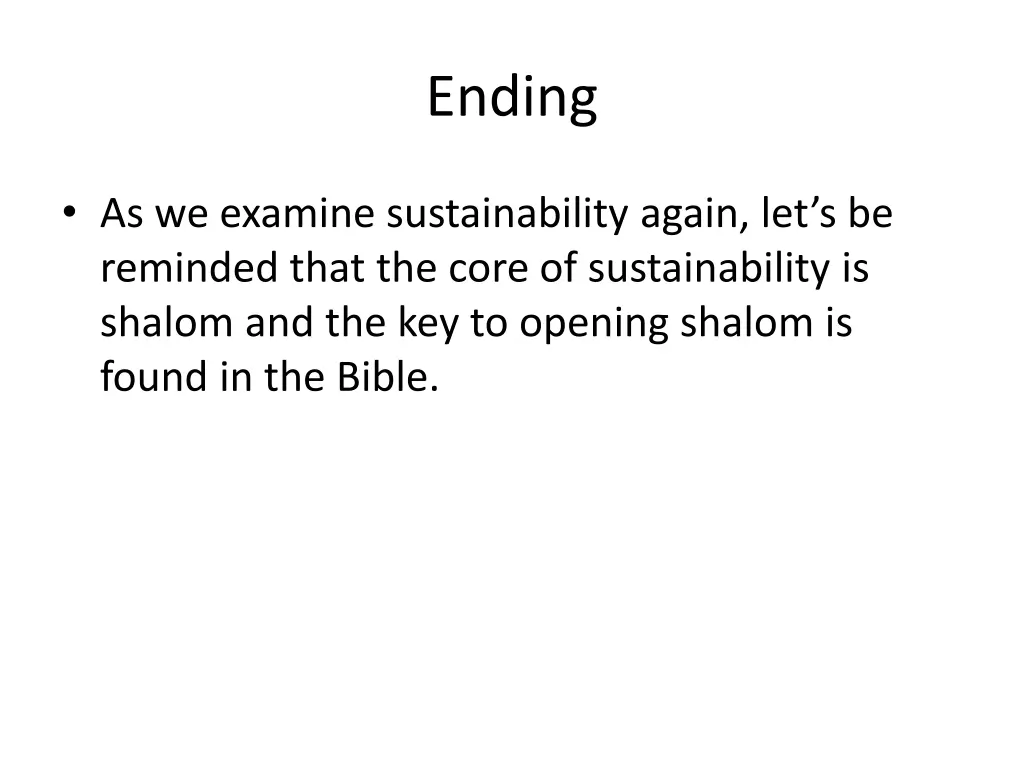 ending