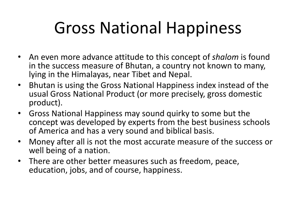 gross national happiness