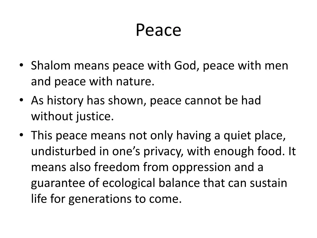 peace
