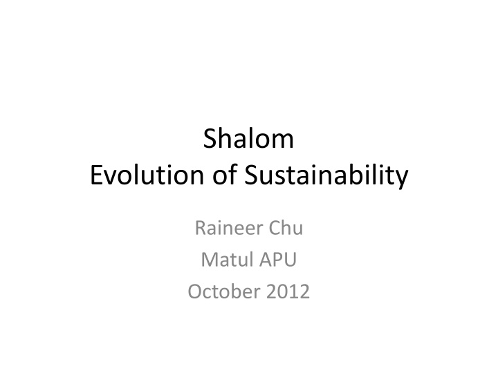 shalom