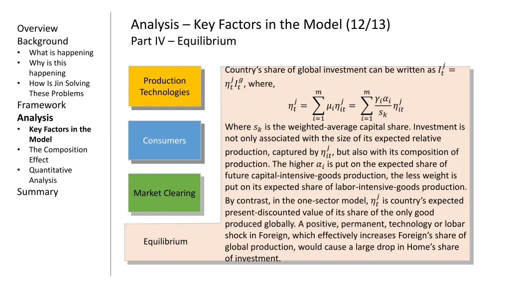 analysis key factors in the model 12 13 part