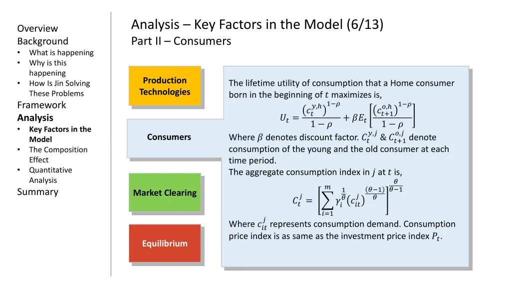 analysis key factors in the model 6 13 part