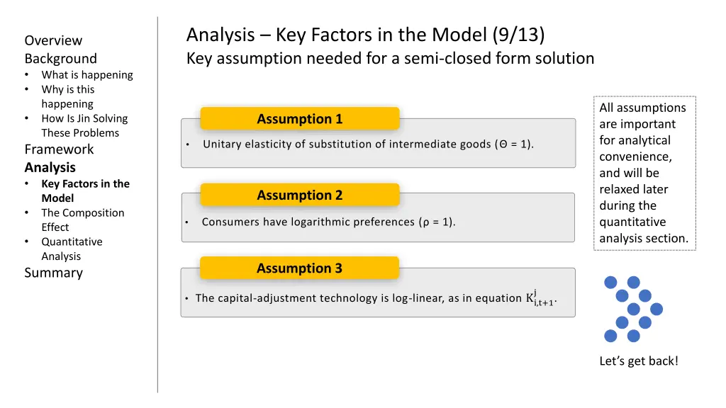 analysis key factors in the model