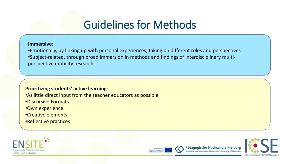 guidelines for methods guidelines for methods