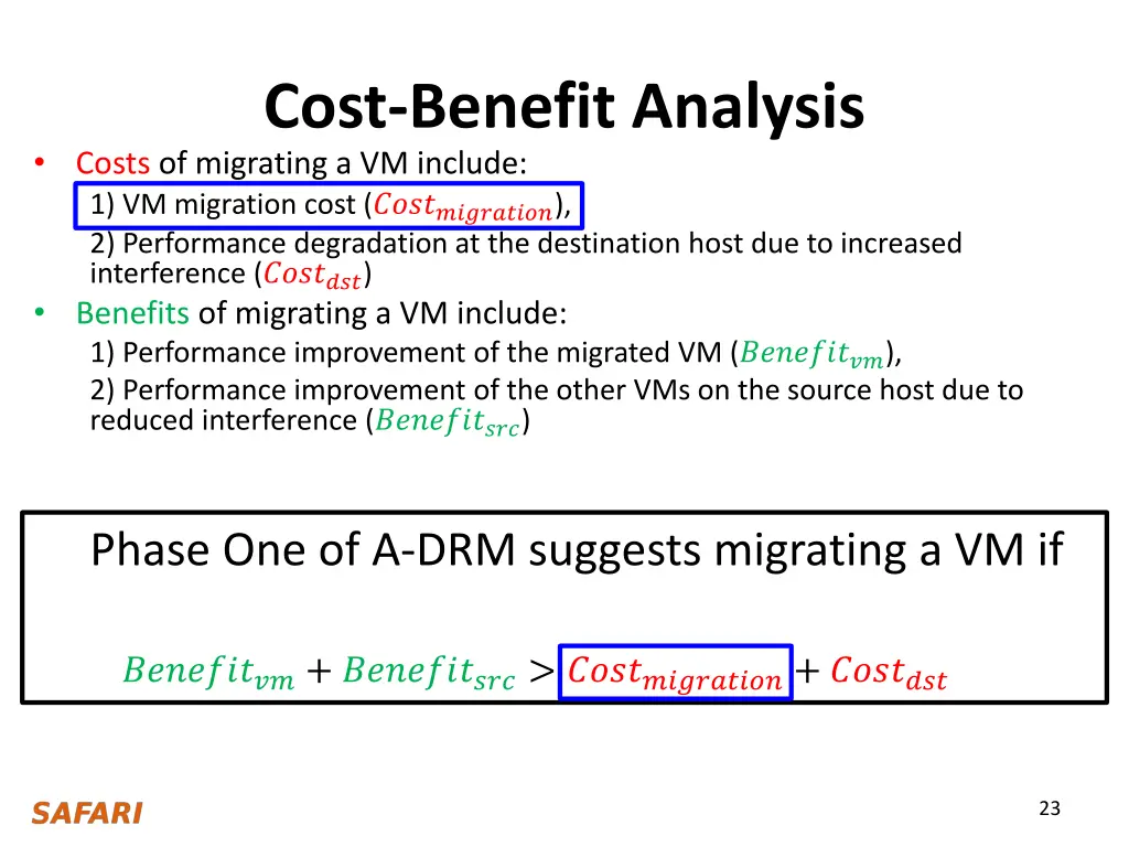 cost benefit analysis costs of migrating 1