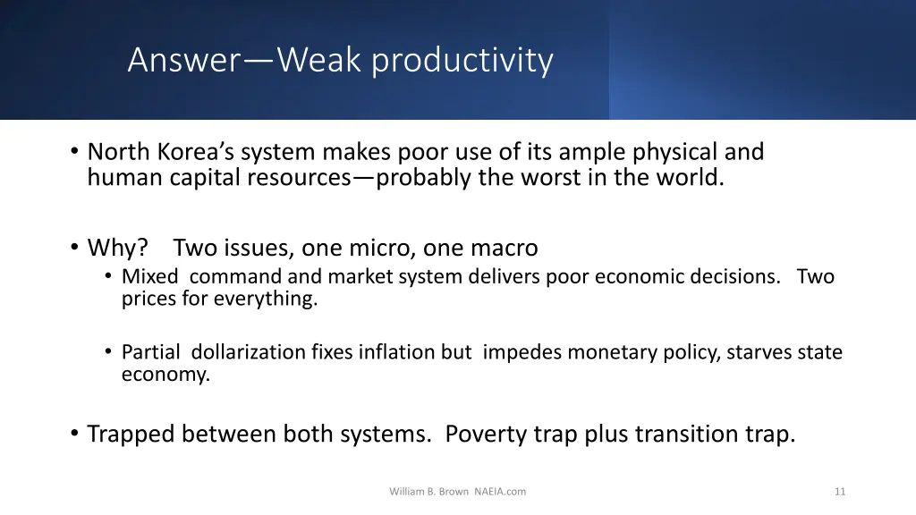 answer weak productivity