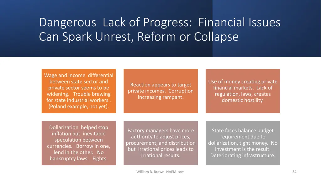 dangerous lack of progress financial issues