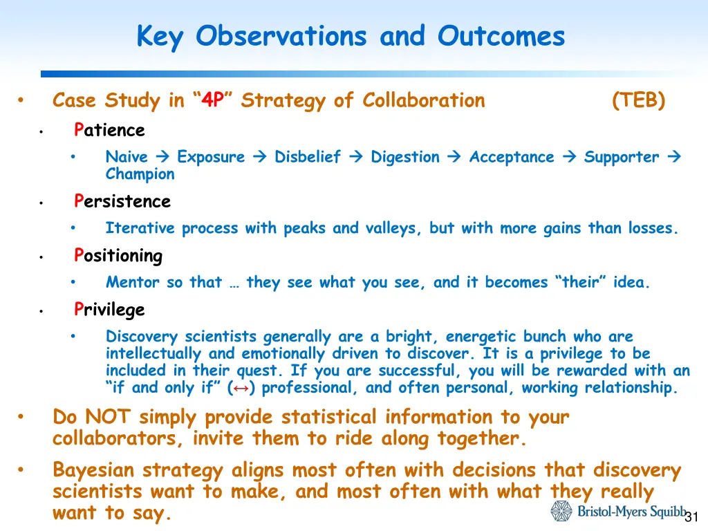 key observations and outcomes 3
