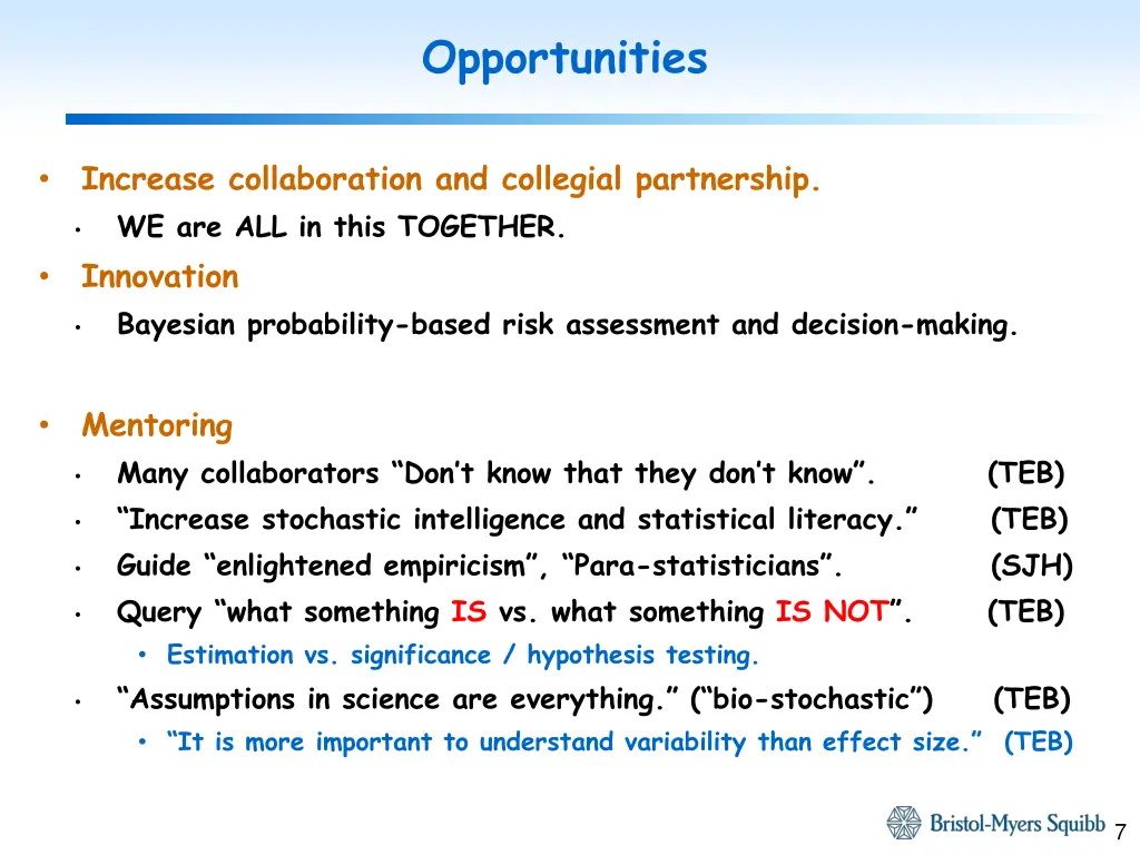 opportunities
