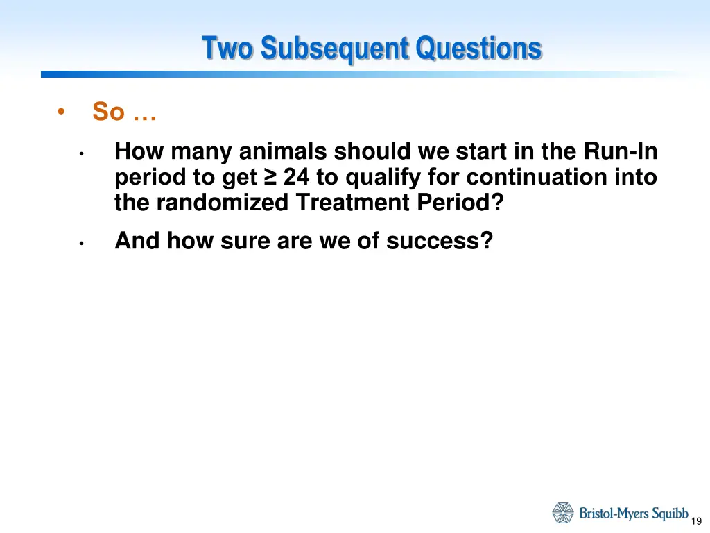 two subsequent questions