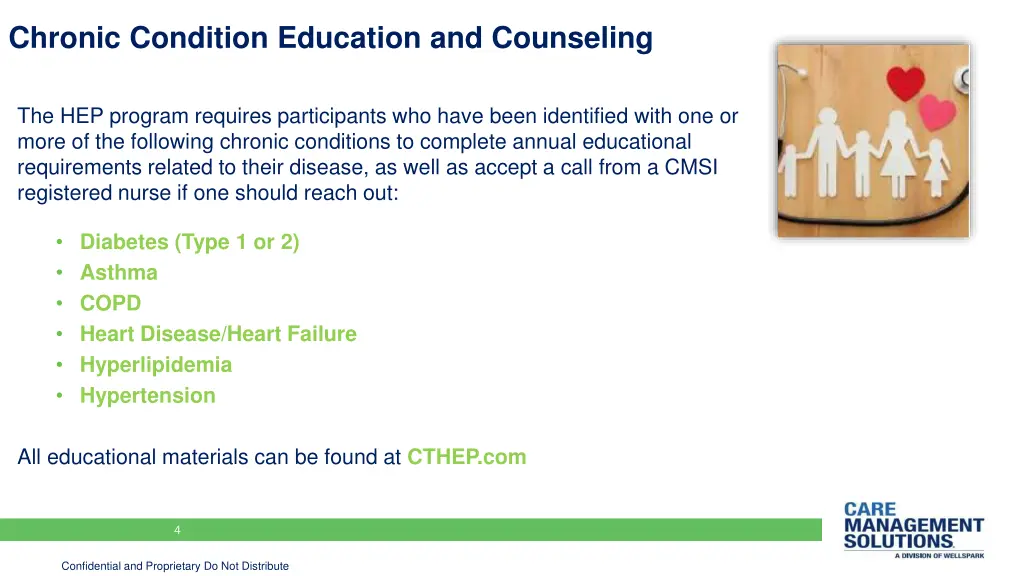 chronic condition education and counseling