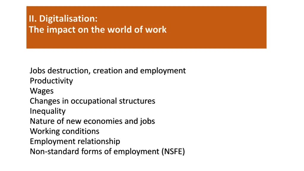 ii digitalisation the impact on the world of work