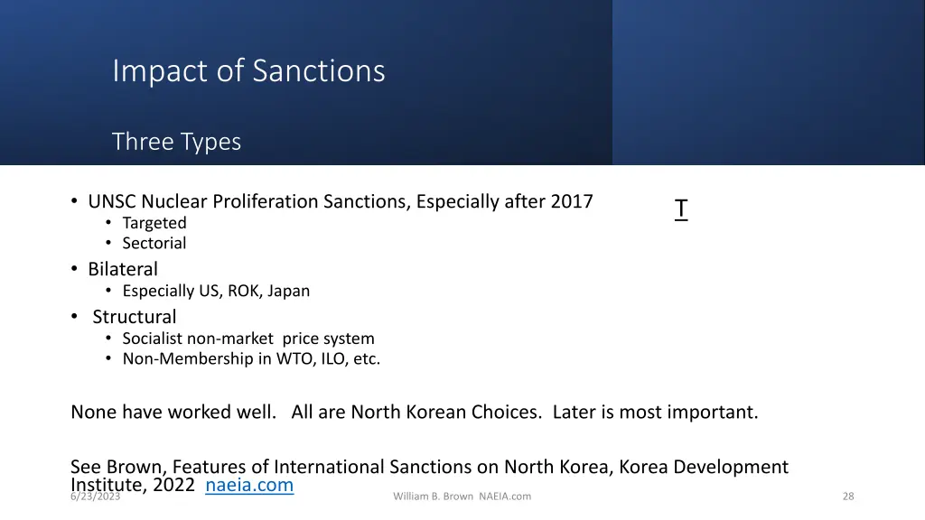 impact of sanctions