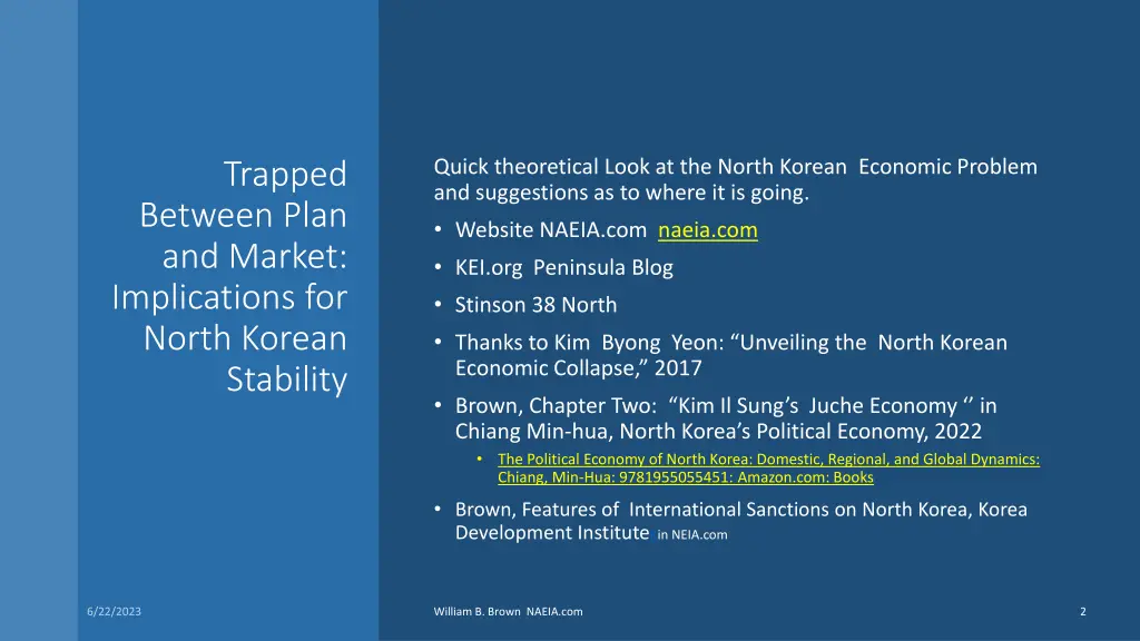 quick theoretical look at the north korean