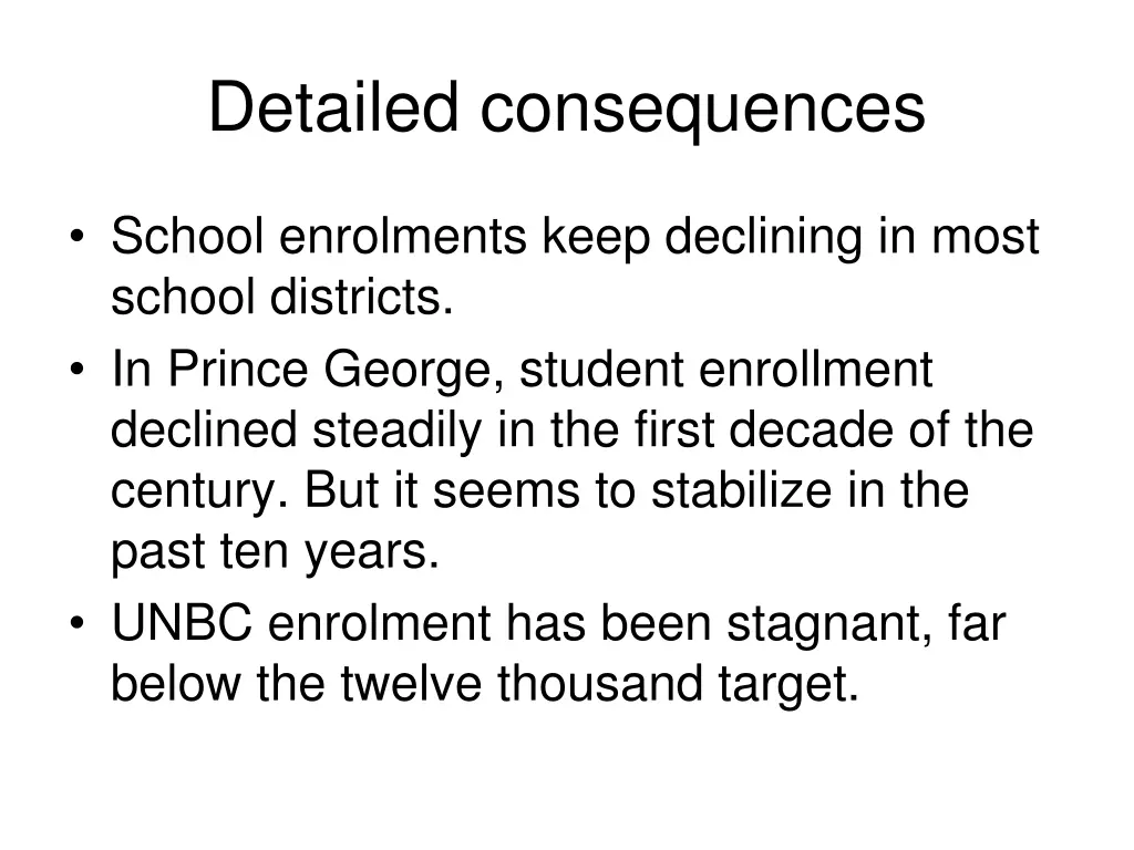 detailed consequences