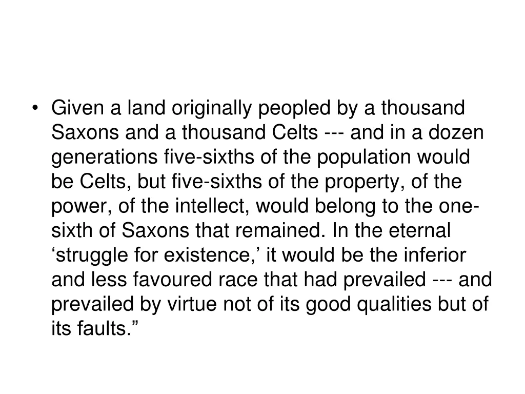 given a land originally peopled by a thousand